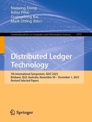 cover image of Distributed Ledger Technology